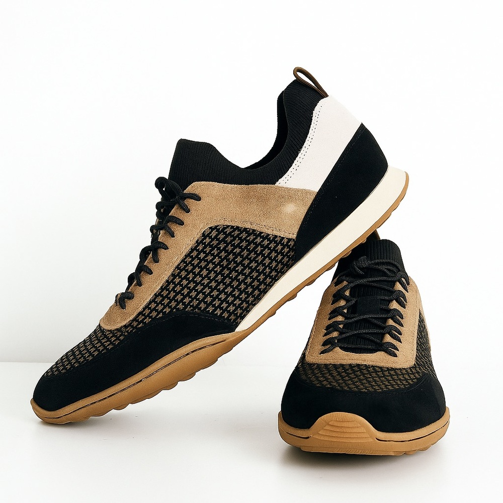 Stylish Black and Tan Sneakers: Born